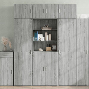 vidaXL Storage Cabinet Grey Sonoma 70x42.5x225 cm Engineered Wood