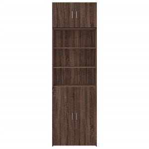 vidaXL Storage Cabinet Brown Oak 70x42.5x225 cm Engineered Wood