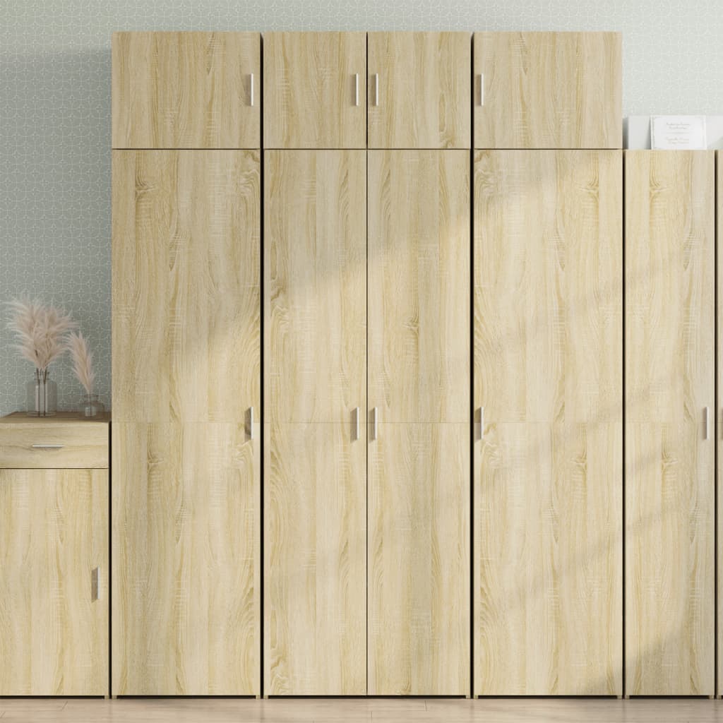 vidaXL Storage Cabinet Sonoma Oak 70x42.5x225 cm Engineered Wood