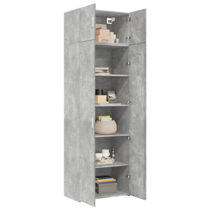 vidaXL Storage Cabinet Concrete Grey 70x42.5x225 cm Engineered Wood