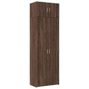 vidaXL Storage Cabinet Brown Oak 70x42.5x225 cm Engineered Wood