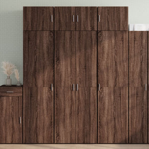 vidaXL Storage Cabinet Brown Oak 70x42.5x225 cm Engineered Wood