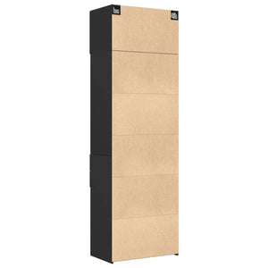 vidaXL Storage Cabinet Black 70x42.5x225 cm Engineered Wood