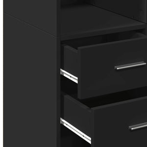 vidaXL Storage Cabinet Black 70x42.5x225 cm Engineered Wood