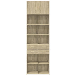 vidaXL Storage Cabinet Sonoma Oak 70x42.5x225 cm Engineered Wood