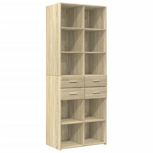 vidaXL Storage Cabinet Sonoma Oak 70x42.5x225 cm Engineered Wood