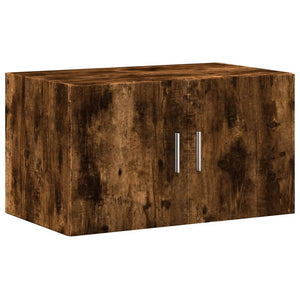 vidaXL Storage Cabinet Smoked Oak 70x42.5x225 cm Engineered Wood