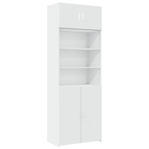 vidaXL Storage Cabinet White 80x42.5x225 cm Engineered Wood