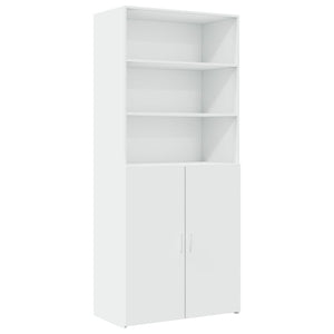 vidaXL Storage Cabinet White 80x42.5x225 cm Engineered Wood