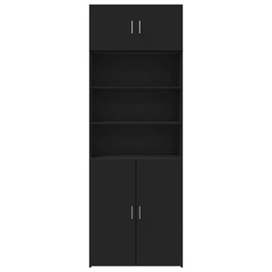 vidaXL Storage Cabinet Black 80x42.5x225 cm Engineered Wood