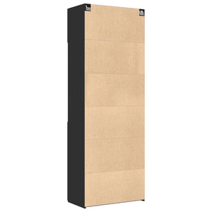 vidaXL Storage Cabinet Black 80x42.5x225 cm Engineered Wood