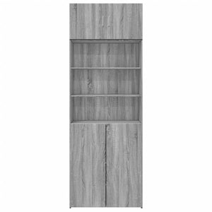 vidaXL Storage Cabinet Grey Sonoma 80x42.5x225 cm Engineered Wood