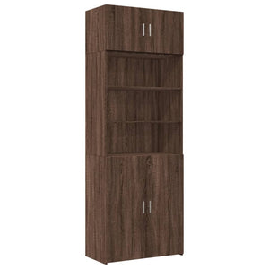 vidaXL Storage Cabinet Brown Oak 80x42.5x225 cm Engineered Wood