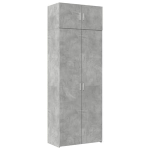 vidaXL Storage Cabinet Concrete Grey 80x42.5x225 cm Engineered Wood