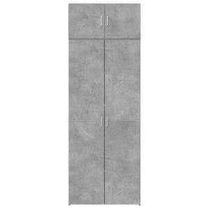 vidaXL Storage Cabinet Concrete Grey 80x42.5x225 cm Engineered Wood