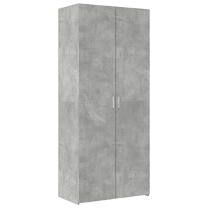 vidaXL Storage Cabinet Concrete Grey 80x42.5x225 cm Engineered Wood