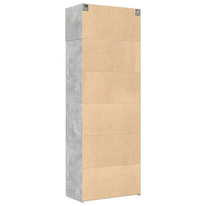 vidaXL Storage Cabinet Concrete Grey 80x42.5x225 cm Engineered Wood