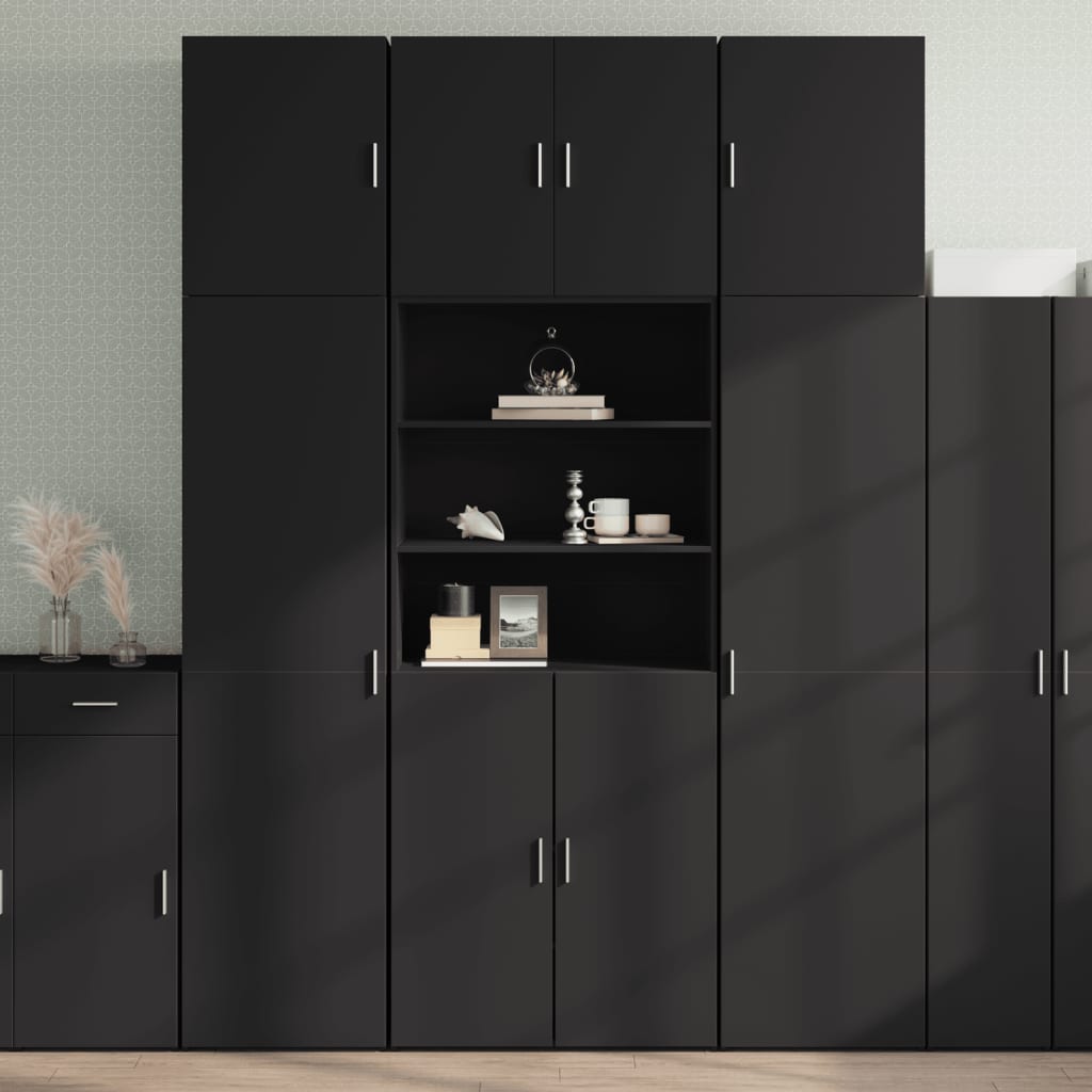 vidaXL Highboard Black 80x42.5x249 cm Engineered Wood