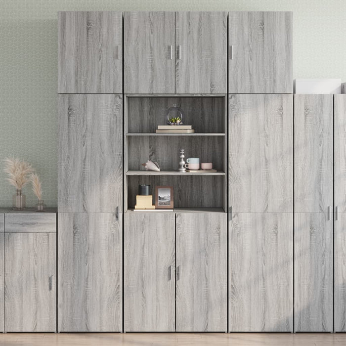 vidaXL Highboard Grey Sonoma 80x42.5x249 cm Engineered Wood