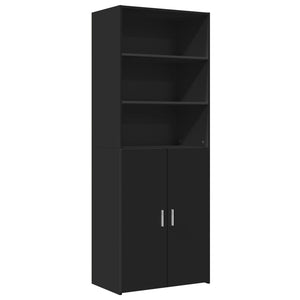 vidaXL Highboard Black 70x42.5x185 cm Engineered Wood