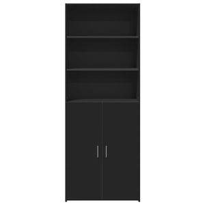 vidaXL Highboard Black 70x42.5x185 cm Engineered Wood