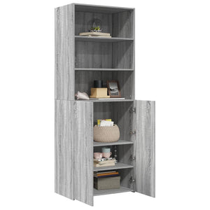 vidaXL Highboard Grey Sonoma 70x42.5x185 cm Engineered Wood