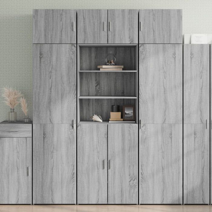 vidaXL Highboard Grey Sonoma 70x42.5x185 cm Engineered Wood