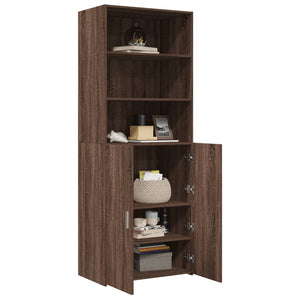 vidaXL Highboard Brown Oak 70x42.5x185 cm Engineered Wood