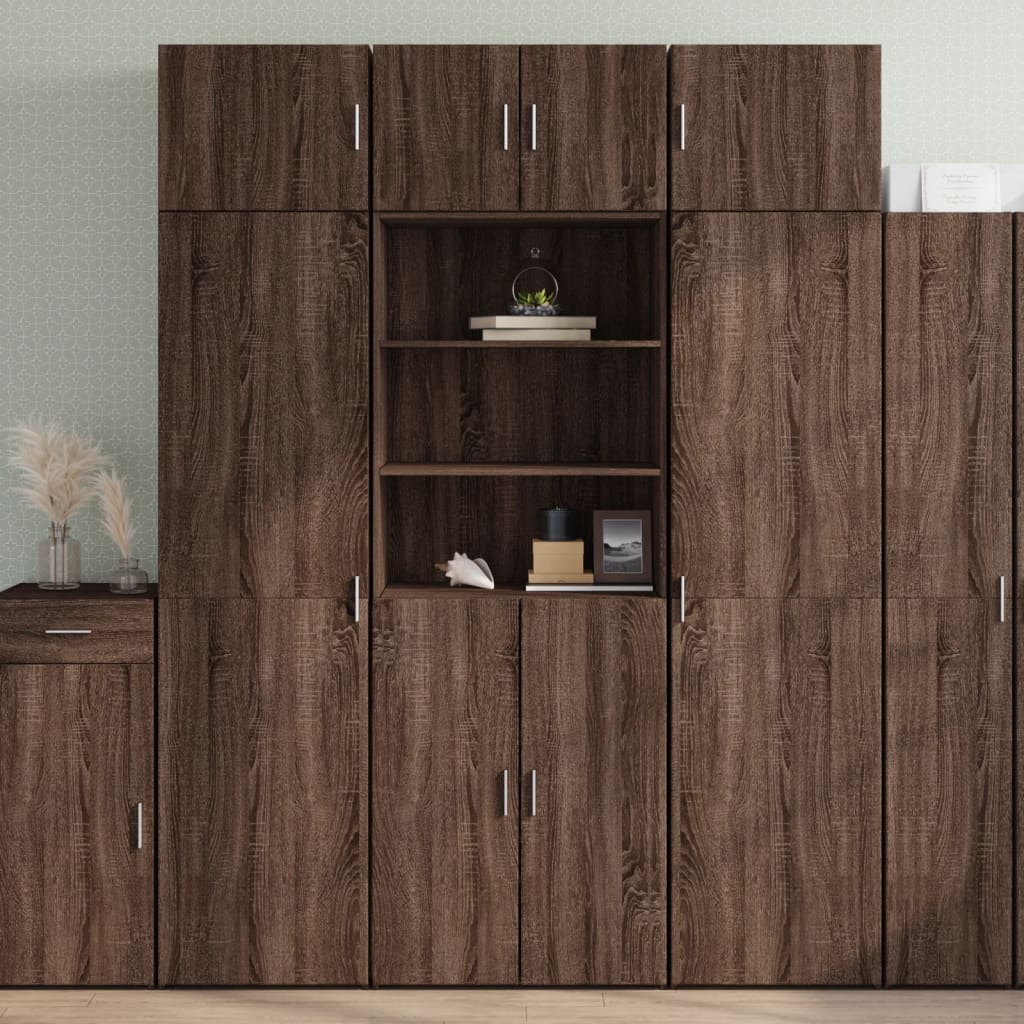 vidaXL Highboard Brown Oak 70x42.5x185 cm Engineered Wood