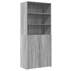 vidaXL Highboard Grey Sonoma 80x42.5x185 cm Engineered Wood