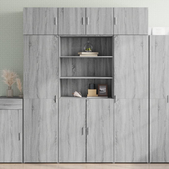 vidaXL Highboard Grey Sonoma 80x42.5x185 cm Engineered Wood