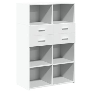 vidaXL Highboard White 80x42.5x124 cm Engineered Wood