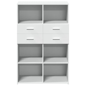 vidaXL Highboard White 80x42.5x124 cm Engineered Wood