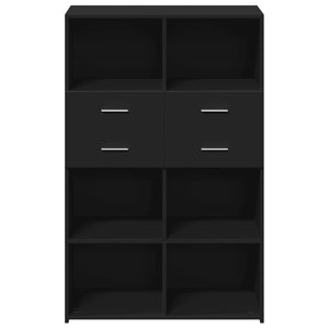 vidaXL Highboard Black 80x42.5x124 cm Engineered Wood