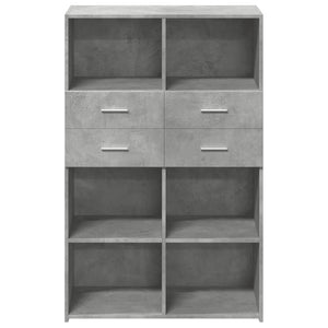 vidaXL Highboard Concrete Grey 80x42.5x124 cm Engineered Wood