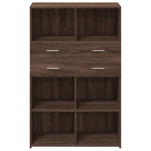 vidaXL Highboard Brown Oak 80x42.5x124 cm Engineered Wood