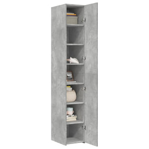 vidaXL Highboard Concrete Grey 30x42.5x185 cm Engineered Wood