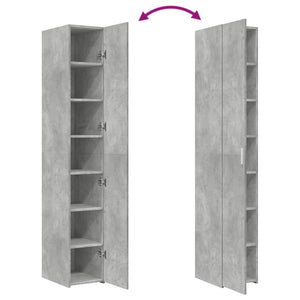 vidaXL Highboard Concrete Grey 30x42.5x185 cm Engineered Wood