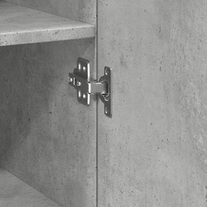 vidaXL Highboard Concrete Grey 45x42.5x185 cm Engineered Wood
