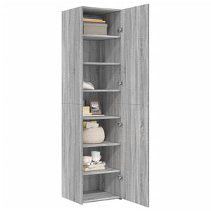 vidaXL Highboard Grey Sonoma 45x42.5x185 cm Engineered Wood