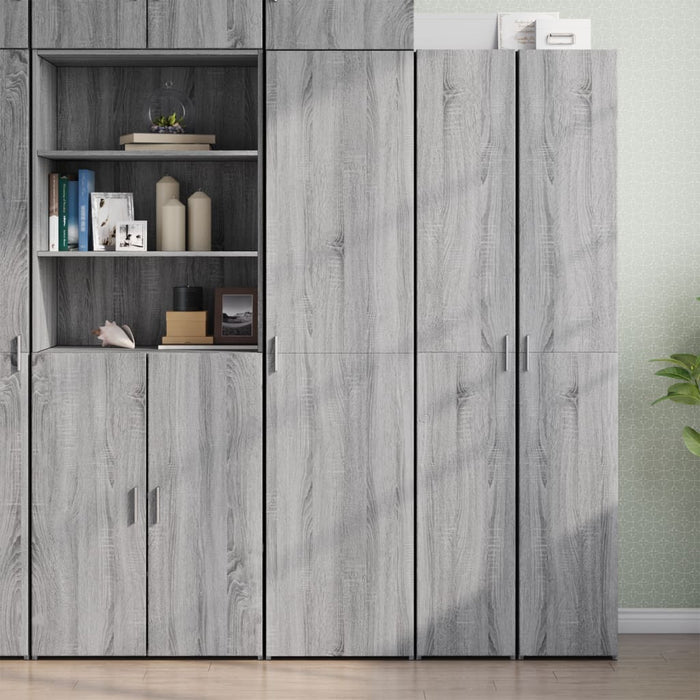 vidaXL Highboard Grey Sonoma 45x42.5x185 cm Engineered Wood