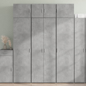 vidaXL Highboard Concrete Grey 70x42.5x185 cm Engineered Wood