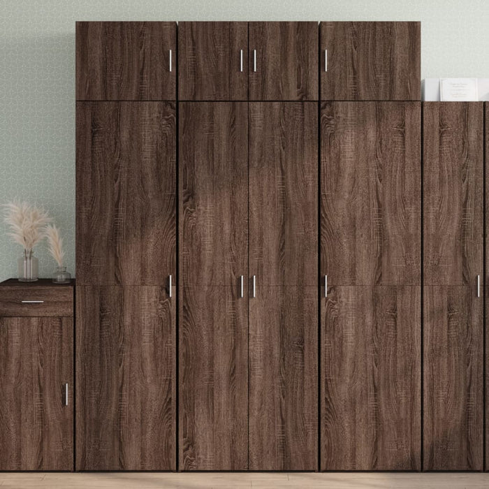 vidaXL Highboard Brown Oak 70x42.5x185 cm Engineered Wood