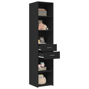 vidaXL Highboard Black 40x42.5x185 cm Engineered Wood