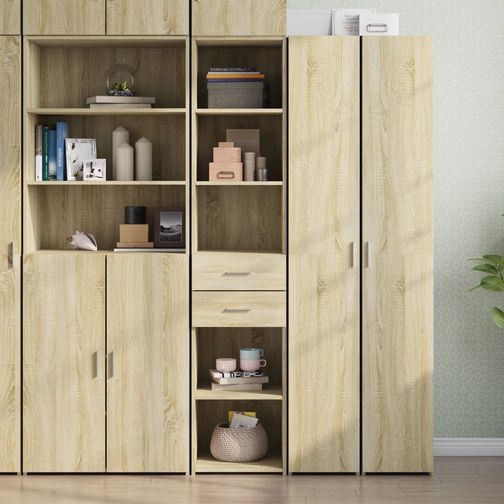 vidaXL Highboard Sonoma Oak 40x42.5x185 cm Engineered Wood