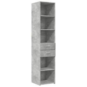 vidaXL Highboard Concrete Grey 40x42.5x185 cm Engineered Wood