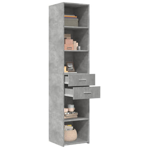 vidaXL Highboard Concrete Grey 40x42.5x185 cm Engineered Wood