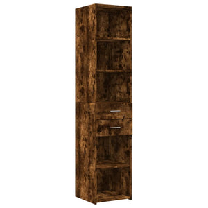 vidaXL Highboard Smoked Oak 40x42.5x185 cm Engineered Wood