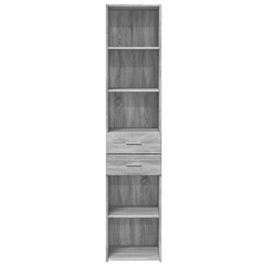 vidaXL Highboard Grey Sonoma 40x42.5x185 cm Engineered Wood