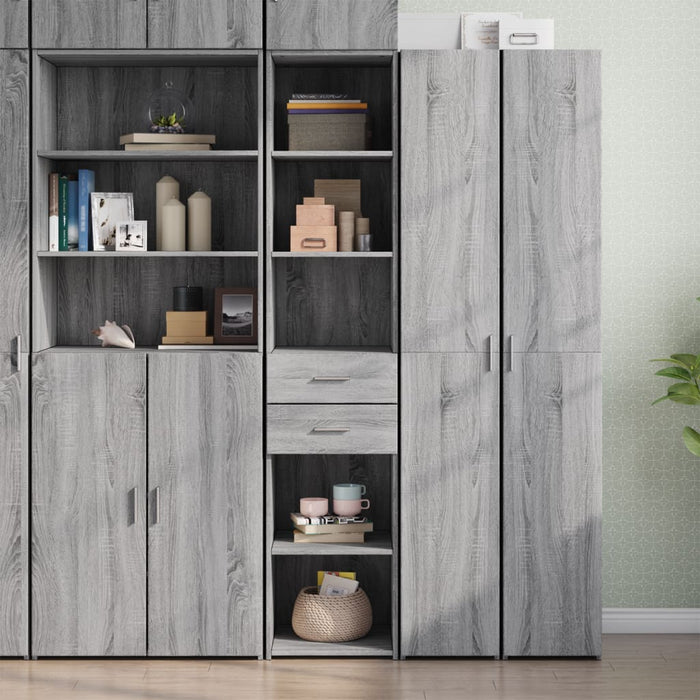 vidaXL Highboard Grey Sonoma 40x42.5x185 cm Engineered Wood